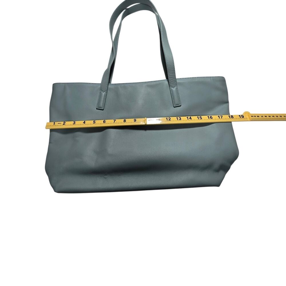 Quince Italian Leather Classic Tote Bag Dusty Blue NWT Laptop Work Shoulder Bag - Picture 8 of 9